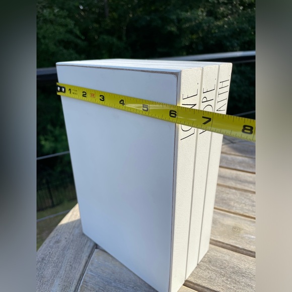 Rae Dunn Wooden Book Stack, Love Hope Faith - Picture 7 of 7